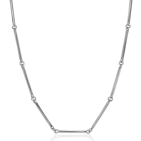 Zilveren collier staafjes 21mm 41-45cm ZIC2539