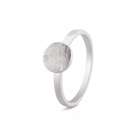 Zilveren ring monogram 7.7mm  456S/54