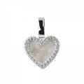 Zilveren hanger hart zirkonia 139S