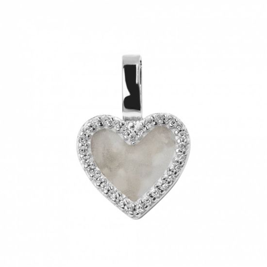Zilveren hanger hart zirkonia 139S