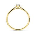 Gouden ring 3mm LG0.10GH/SI mt16.5 4033680