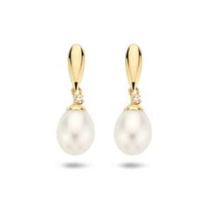 Gouden oorhangers met zoetwaterparel 7.5mm 4016816