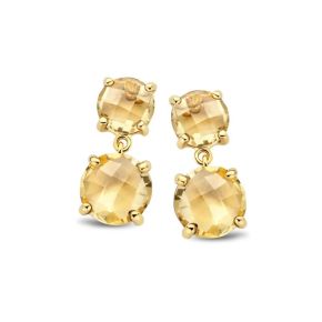 Jarrel gouden oorhangers met citrien 4Y7118CIS