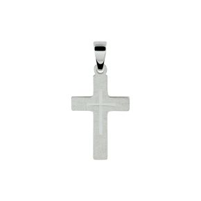 Zilveren hanger kruis mat 1330096