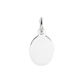 Zilveren hanger ovaal plaatje 1333357