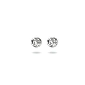 Zilveren oorstekers zirkonia gladom 3.5mm 1307104