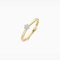 Gouden ring solitair bicolor 0.20dia LG1036B/54
