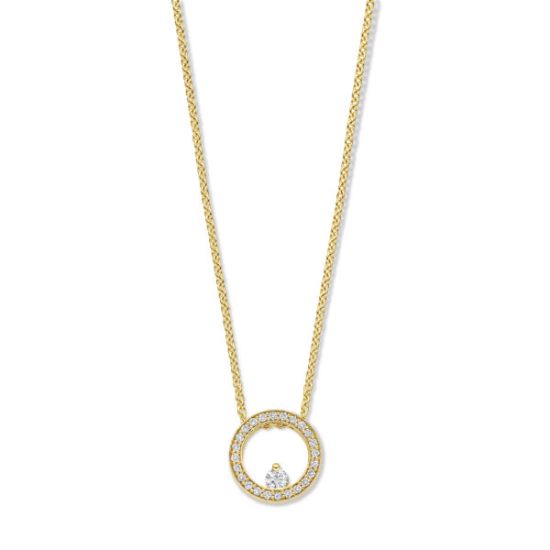 Gouden anker collier 1.5mm 42-45cm met circle deluxe Maxioro 11511