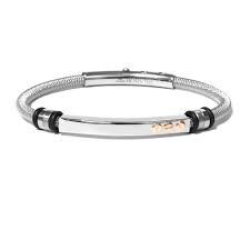 Br stalen armband en rose goud STAU02NL-M-19CM