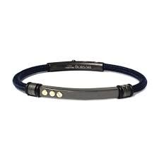 Br stalen armband zwart pvd met nautico en rose goud NAUTICO61-M-19CM