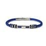 Br stalen armband met blauw nautico en rose goud NAUTICO36-M-19CM