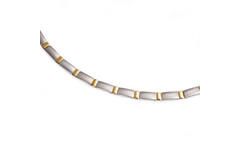 Boccia collier titanium met geel verguld 0845-02