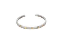 Boccia armband titanium met geel verguld 0371-02