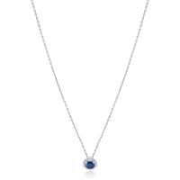 Zilveren collier met zirkonia blauw ZIC2697B