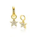 Zilveren oorbelbedels geel verguld met zirkonia ZICH2138Y