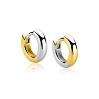 Zilveren oorringen geel verguld 12x3mm ZIO2835