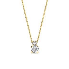 Gouden collier met hanger 40-42-44cm LG dia 0.45G/VS 