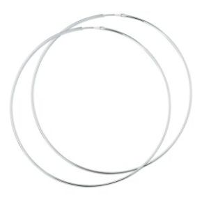 Zilveren oorringen 75mmx1,5mm 1012588