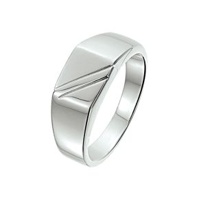 Zilveren monogramring mt58 1018307