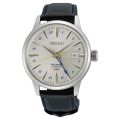Seiko Presage GMT staal/leer SSK049J1