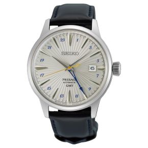 Seiko Presage GMT staal/leer SSK049J1