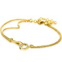 Zilveren armband geel verguld met zirkonia ZIA2463Y