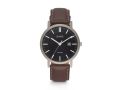 Olympic horloge heren titanium met lerenband 40mm OL26HTL222