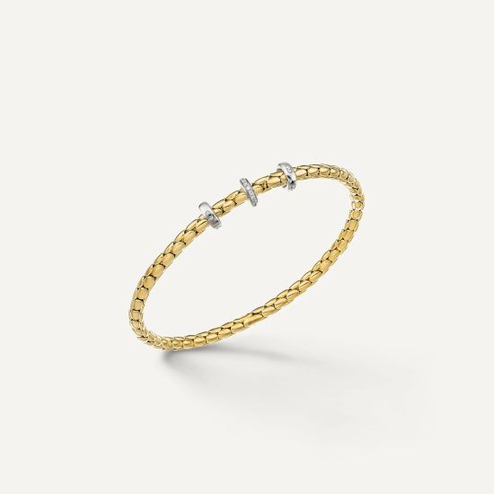 Chimento geelgouden armband 18K met Briljant 0.10 crt G/VS 17cm 1B00955B12170