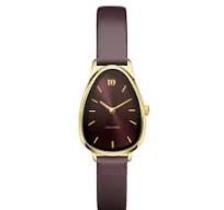 DD horloge dames staal-geel lerenband IV26Q1306