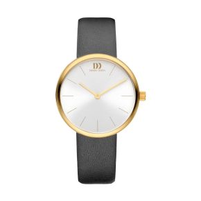 DD horloge dames staal/geel/leer IV15Q1204