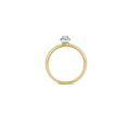 Gouden ring bicolor zirkonia mt54