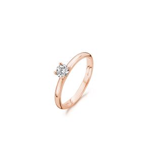 Roodgouden ring zirkonia mt54 1132RZI