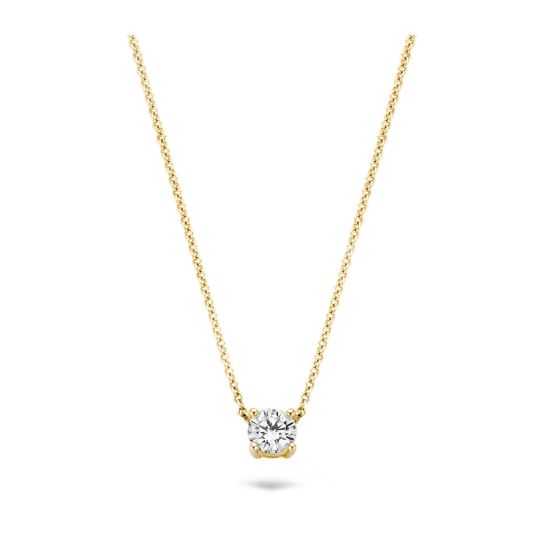 Gouden collier zirkona 3049YZI