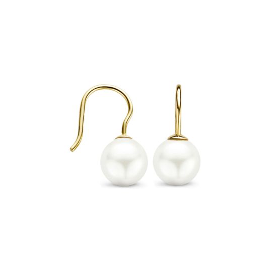Blush gouden oorhangers parel 7050YPW