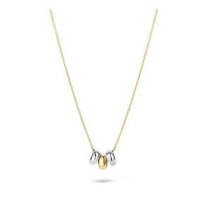 Gouden collier 3x cirkel 3055BGO