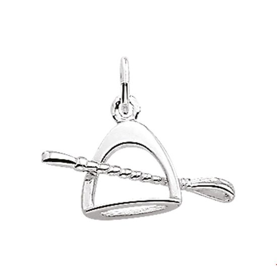 Zilveren hanger hoefijzer/zweep 1003691
