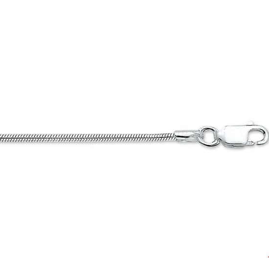 Slangen collier dames Zilveren 50cm 1,6mm