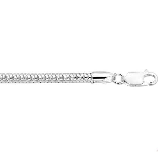 Zilveren collier slang 4mm 45cm 1003631