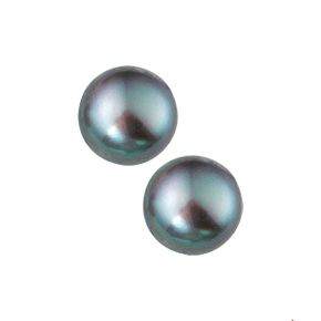 Zilveren parel oorknoppen gerhodineerd