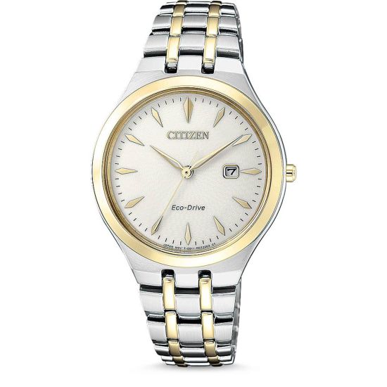 Citizen horloge dames staal/geel EW2494-89B