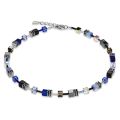 CdL collier blauw zilver kleur 4014/10-0712