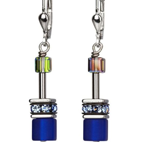 CdL oorhangers blauw/staal  4014/20-0712