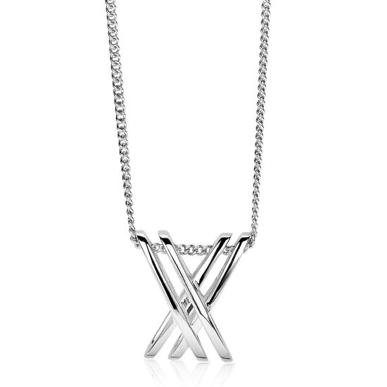 Zilveren collier X MVC12