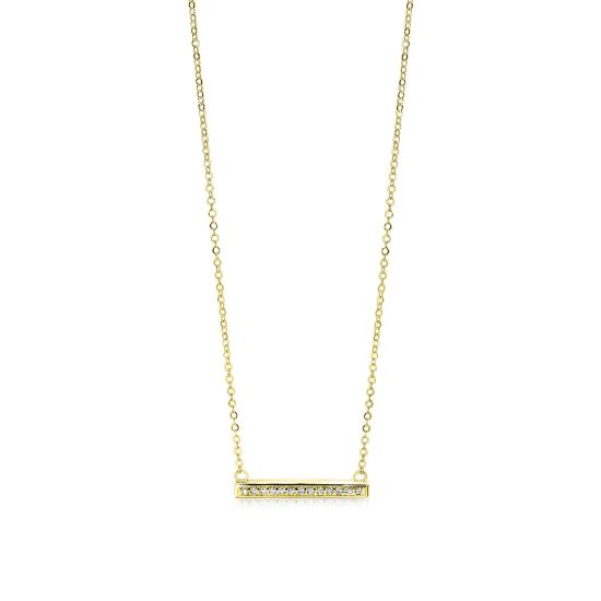 Gouden collier zirk staaf ZGC182