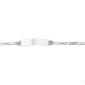 ZILVEREN PLAATARMBAND 11-13 CM FIGARO Recht
