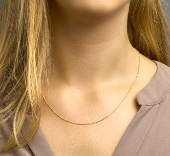 Gouden collier gourmet 50cm 1.2mm 4004605