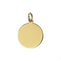 Gouden hanger plaatje glad 16mm 4007714