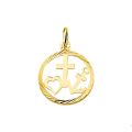 Gouden hanger geloof,hoop en liefde 17mm 4005596
