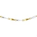 Gouden collier bicolor 45cm 4.9gr