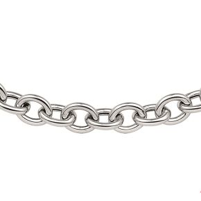 Zilveren collier ovaal jasseron 45cm 1320711